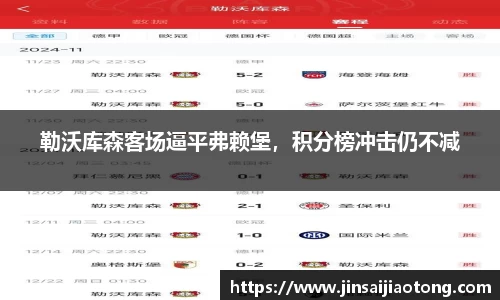 勒沃库森客场逼平弗赖堡，积分榜冲击仍不减